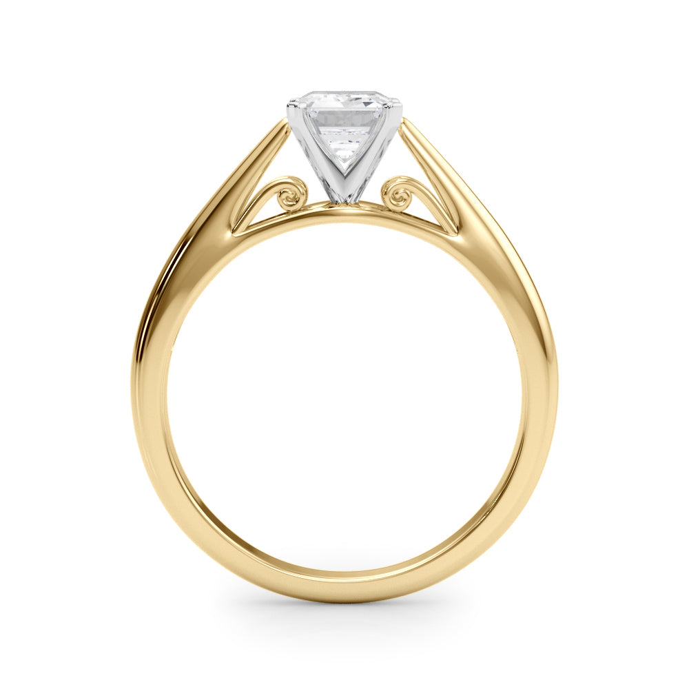 Katerina Emerald Diamond Solitaire Engagement Ring-VIRABYANI